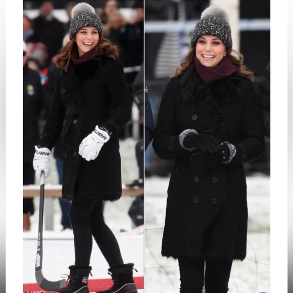 Burberry Hadston Shearling Trench Coat - Picture 2 of 13